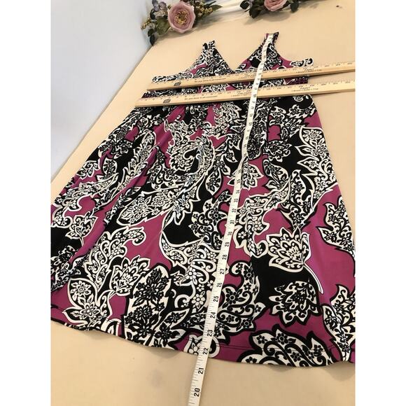 Apt. 9 Women’s Sleeveless Dress Size XL Surplice V-neck Smocked Back Bohemian - Picture 9 of 10